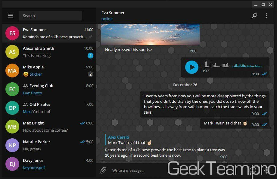 Как установить тему для Telegram Desktop (Windows)
